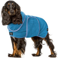 Tuff Pupper Fast Drying Dog Bath Robe - Blue / Medium
