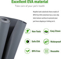 KABASI Reptile Substrate Liner Terrarium Carpet - 17.7x39.4 inch / Grey - image 2