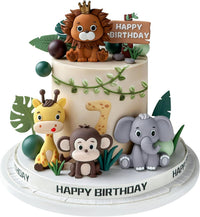 19pcs Safari Animal Cake Topper - Safari Animal Style