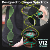 MAGICYOYO V12 Finger Spin Yoyo - Brown Green - image 3