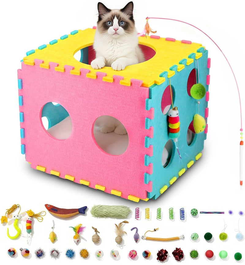 41 Pcs Interactive Cat Toys for Indoor Cats, Kitten Toys – Essentials for Cats - Contemporary