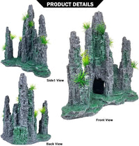 Extra Large Aquarium Decorations Large Fish Tank Rocks Hideout – Essentials for Fish - Muti Peak Large Mountain View - image 3