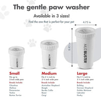 Dexas MudBuster Portable Paw Cleaner for Dogs, Large, Bright White Special Edition, Premium Pet Supplies and Accessories