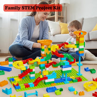 Anpcso 128 piece marble run building blocks set with ring toss rings - view 4