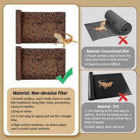 2 PCS Reptile Carpet Sand Mat Pet Terrarium Liner Lizard Bedding Mat - L:19.7"x39.3"(2Pcs) - image 2