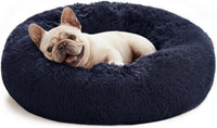 Love's cabin Calming Cat Bed for Indoor Cats - Navy Blue / 24"