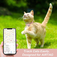 2 Pack Airtag Cat Collar Breakaway with Bell - Pink - image 2