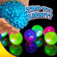 JA-RU Light Up Rubber Spike Balls Fidget Toy 695-4p – Fun for Kids & Family - Spike Balls / 4 Pack - image 3