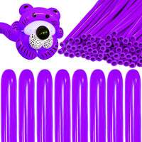 260 Clear Long Balloons for Animals - Purple