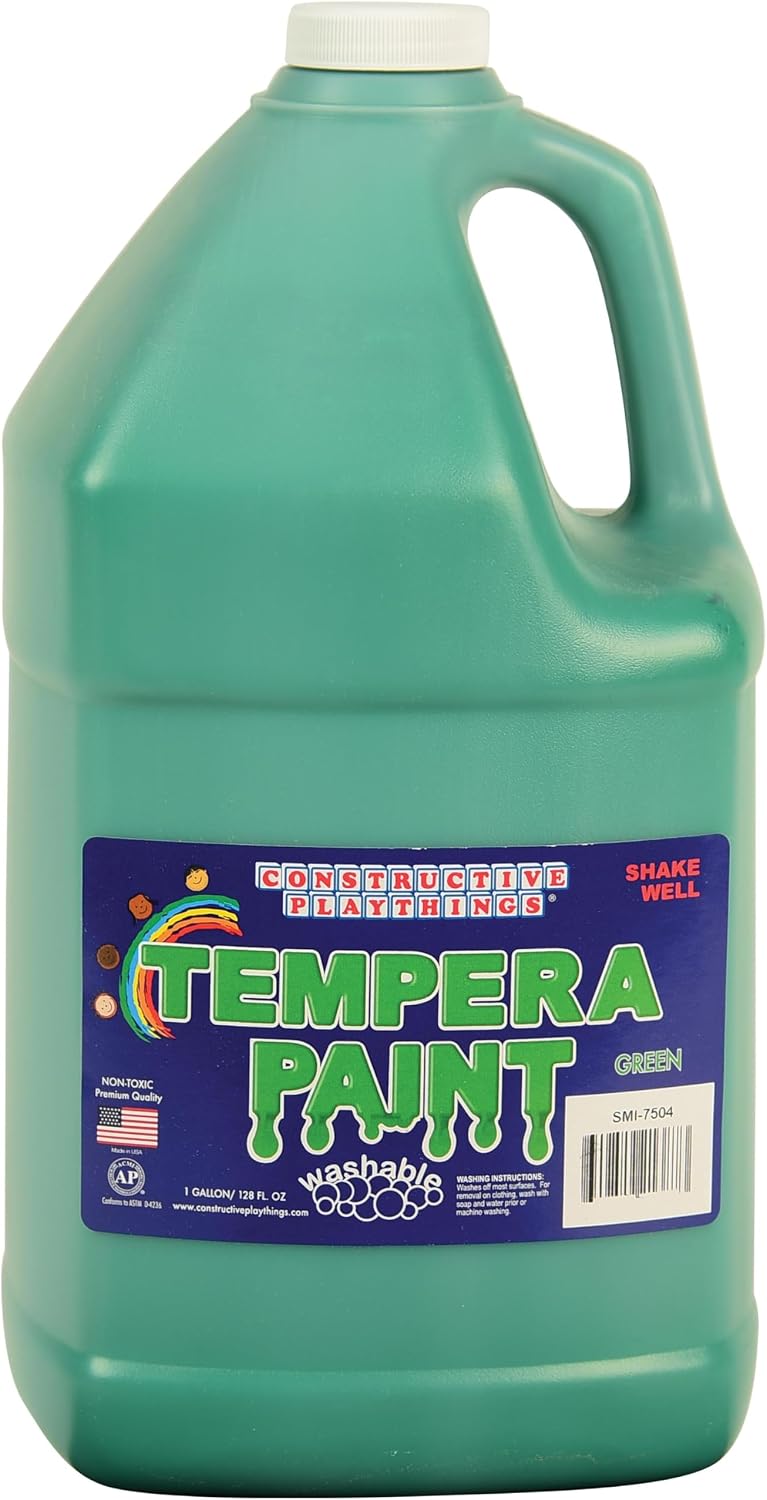 Constructive Playthings washable tempera paint for kids, 128 fl oz bottle