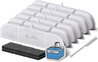 DownyPaws 6 Packs Replacement Filters for Battery Operated Cat Water - 6 Packs Replacement Filters with Cleaning Kit