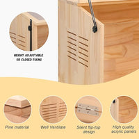 Wooden Hamster Cage,32" Lx16 Wx16 H,Animal Cabinet for Dwarf Syrian Hamsters Degus, Hamster Habitat with Openable Top and Large Acrylic Sheets, Natural Wooden Hamster Habitat.