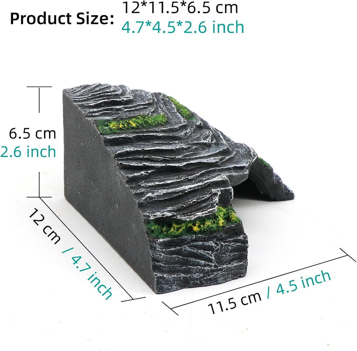 Gecko Hide Shale Scape Step Ledge - Small-4.7 * 4.5 * 2.6 - image 2