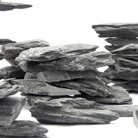 CFKJ [18 Pounds] Natural Slate Stone Rocks, 3 to 5 inch Slate Stone Rocks for Aquascaping, Aquariums, Terrariums, Amphibian Enclosures