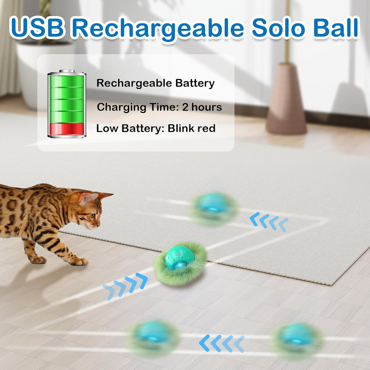 Waaiio Interactive Cat Toys for Indoor Cats - green - image 3