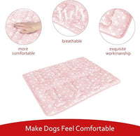 Dog Crate Mat (36" X 23"), Soft Dog Bed Mat with Cute Prints, Personalized Crate Pad, Anti-Slip Bottom, Machine Washable Kennel Pad