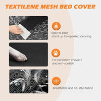 Heeyoo Elevated Dog Bed, Cooling Raised Pet Cot with Chew Proof Washable Breathable Mesh and Metal Frame, Portable Dog Cot Bed with No-Slip Feet for Outdoor or Indoor Use