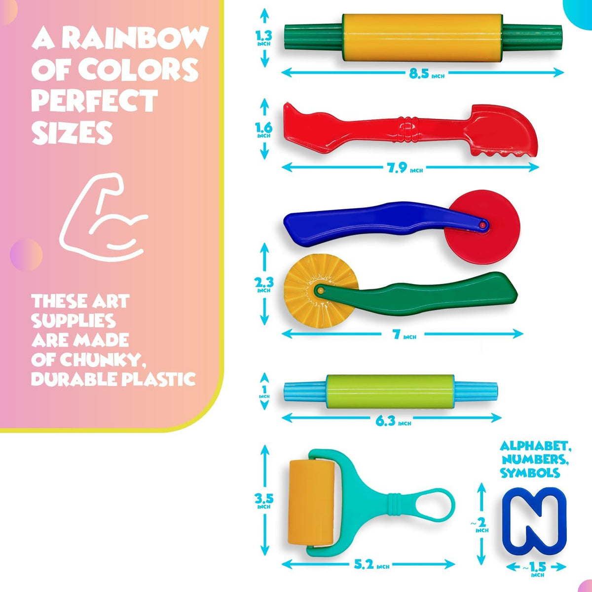 DIMROM Clay and Play Dough Tools Nine Piece Set, Ages 3 & Up - 47-piece Set - image 3