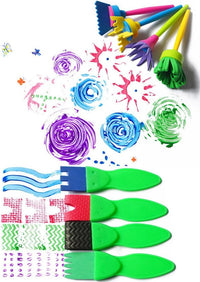 Kids Art & Craft Painting Drawing Tools Mini Flower Sponge Brush Set - image 2
