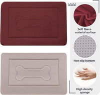 Large Dog Bed Soft Dog Crate Pad Mat 42 in Non-Slip Bottom Washable - 36.0"L x 23.0"W x 1.2"Th / Dark Red - image 2