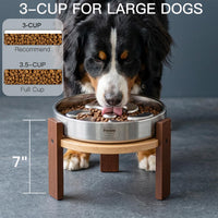 Feedoo Elevated Dog Bowl Stand - 7" Height 3-Cup Slow Feeder - image 2