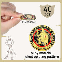 Nosiny 40 Christian challenge coins in gold zinc alloy with double sided print - view 25