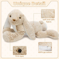 BENINY 31 Inch Giant Bunny Stuffed Animal - Bunny_brown 31in - image 4
