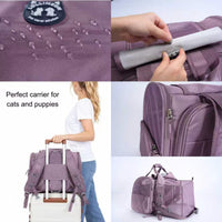 Expandable Large Cat Carrier Backpack, Supports up to – Essentials for Dogs - 16.5"L x 9.0"W x 13.4"H / Plum - image 4