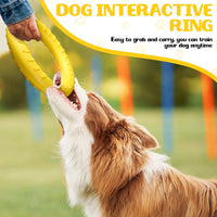 4 Pack 7.48 Inch Dog Ring Toy for Large Medium Dog Training - green, orange, yellow / 11.81 Inch - image 3