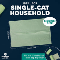 Panther Armor Cat Litter Bags for Poop - Medium (13 x 9 in) – 100 Count - image 2
