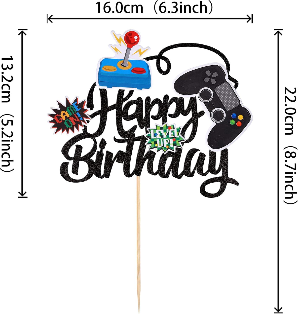 ZHUOWEISM 36 video game cupcake toppers with game controller designs - view 6