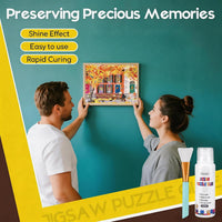 YAKAMOZ Jigsaw Puzzle Glue Clear with Sponge Head & Silicone Brush - 120ml - image 3