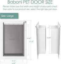 Baboni Pet Door for Wall, 3-Flap - 3-Flap(Metal Frame,Aluminum Lock) / Large - image 3
