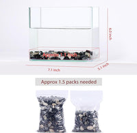 Black Tourmaline Crystal Chips Tumbled Stone 1 lb 600+Pcs Polished Crystal Aquarium Gravel Rocks for Fish Tank, Gardening,Flower Pots,Vase Fillers,Indoor Water Fountains,Landscaping
