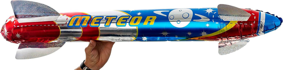 JA-RU giant 41 inch inflatable rocket toy, metallic foil space shuttle - view 3