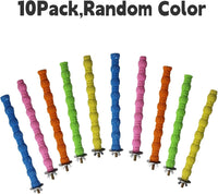 3PCS Bird Perch Parrot Stand Cage Accessories Natural Wooden Stick - 10PCS,6.29inch - image 2