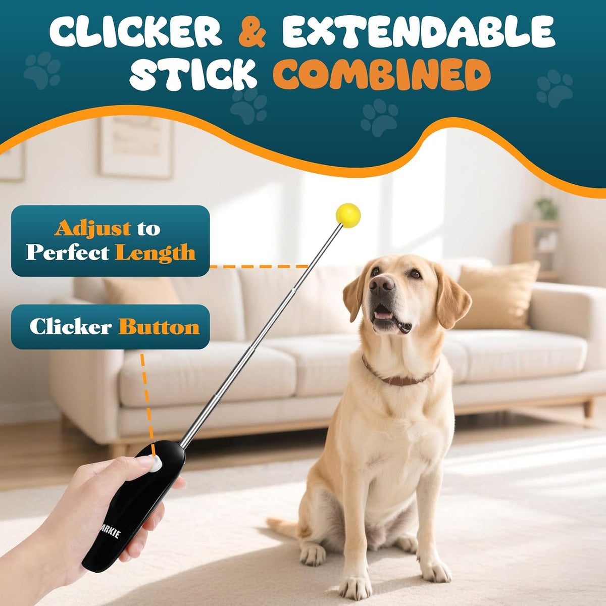 Dog Training Clicker with Target Stick - image 3
