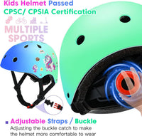 Toddler Kids Bike Helmet Set with Knee Elbow Pads - BlueBlueGreen-1 / Medium: 21.7"-22.8"/55-58cm - image 3