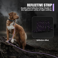 Long Dog Leash Reflective Rope Training Lead 15ft 30ft 50ft Check Cord – Essentials for Dogs - Light Purple / 30ft x 3/8inch - image 3