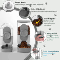 Lemtrflo Rabbit Feeder, Bunny Water Bottle Dispenser - Gray - image 3