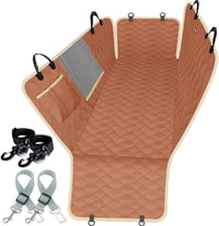Lassie Dog Car Seat Covers for Back Seat with 2 Seat Belts - Brown / Standard