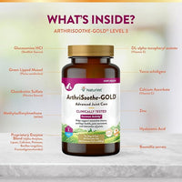 NaturVet – ArthriSoothe-GOLD – Level 3 Advanced Joint Care | Clinically Tested to Support Connective Tissue, Cartilage Health & Joint Movement | Enhanced with Glucosamine, MSM, Chondroitin & Green Lipped Mussel | For Dogs & Cats | 90 Chewable Tablets