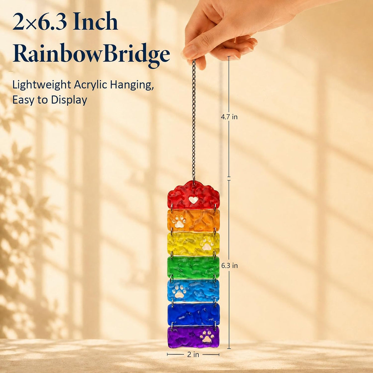 OFlyDesigns Pet Memorial Ceramic Heart Keepsake - Rainbow Bridge - image 3