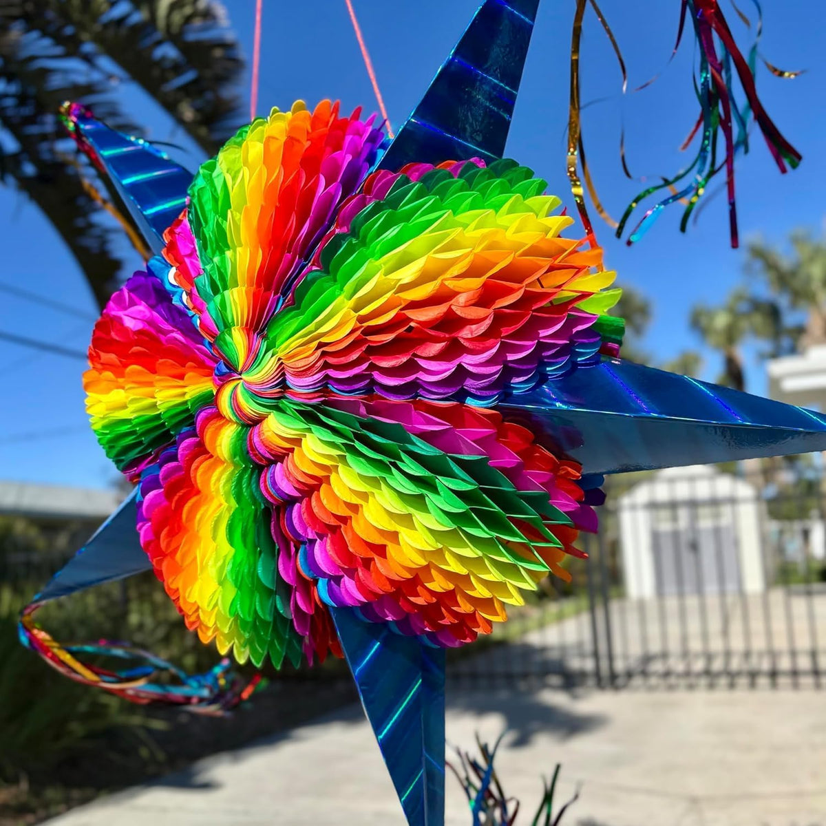 Mexican Piñata, Christmas Pinata - Electric Blue 32" - image 2