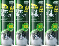 Floor Lint Rollers Pet Hair Extra Sticky with Retractable Long Handle,Large Cat Dog Hair Remover Laundry Clothes Carpet Furniture,6.3 inches Wider with 640 Sheets Giant Lint Remover Brush for Couch