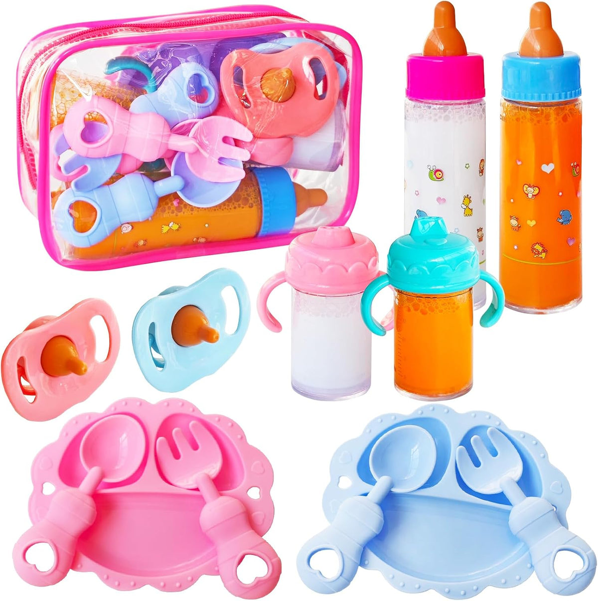 Woozettn 13 Pcs Baby Doll Accessories Magic Bottle Set - 13 Pcs
