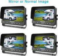 7" 1080P AHD Wired Reverse Rear View Backup Camera System, Waterproof Rearview Reverse Camera 130 Degree Wide Angle Night Vision 4 PIN Cam System for Tractor/Truck/Excavator/Caravan/Skid Steer/RV