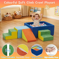 STAOLENE 6 piece soft foam climbing blocks for toddlers with ball pit, stairs and ramps - view 6