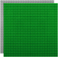 Lekebaby 6 Pack Classic Baseplates 10" x 10" - Green/Grey / 2 Pack