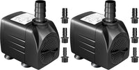 GROWNEER 550GPH Submersible Pump 30W Fountain Aquarium Water Pump – Essentials for Fish - 550 GPH (Pack of 2)
